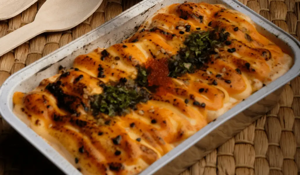 salmon sushi bake