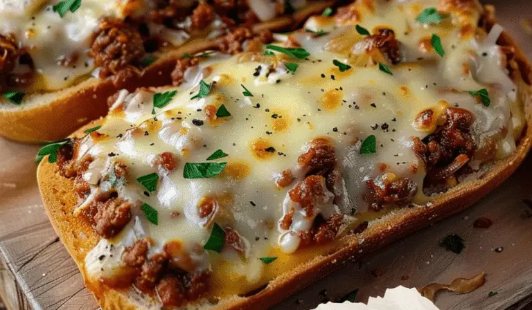 Cheesy Garlic Bread Sloppy Joes Recipe