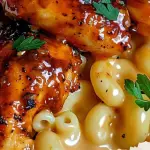 Sweet & Spicy Honey Chicken with Macaroni Cheese