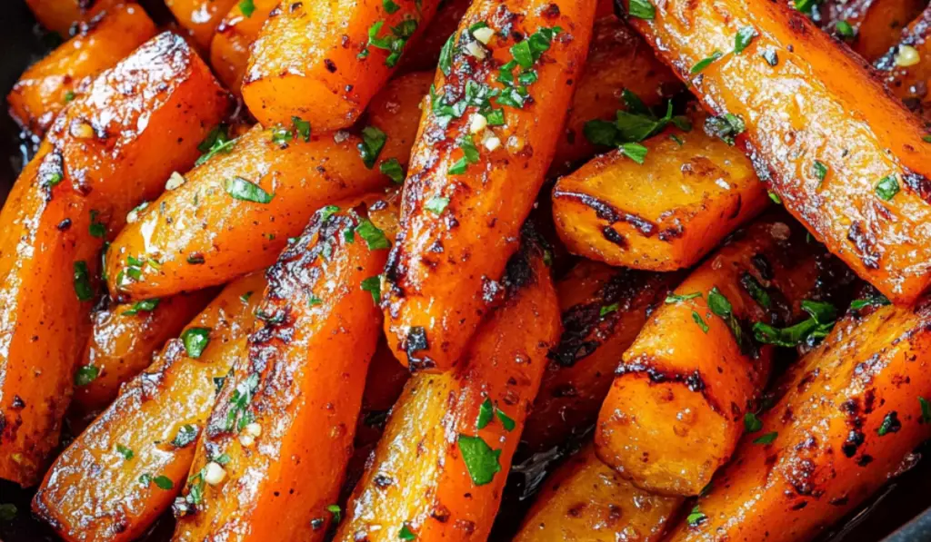 Honey Garlic Butter Roasted Carrots