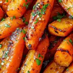 Honey Garlic Butter Roasted Carrots