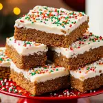 Chewy Gingerbread Cookie Bars