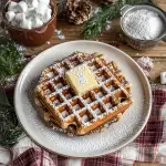 Holiday Gingerbread Waffles