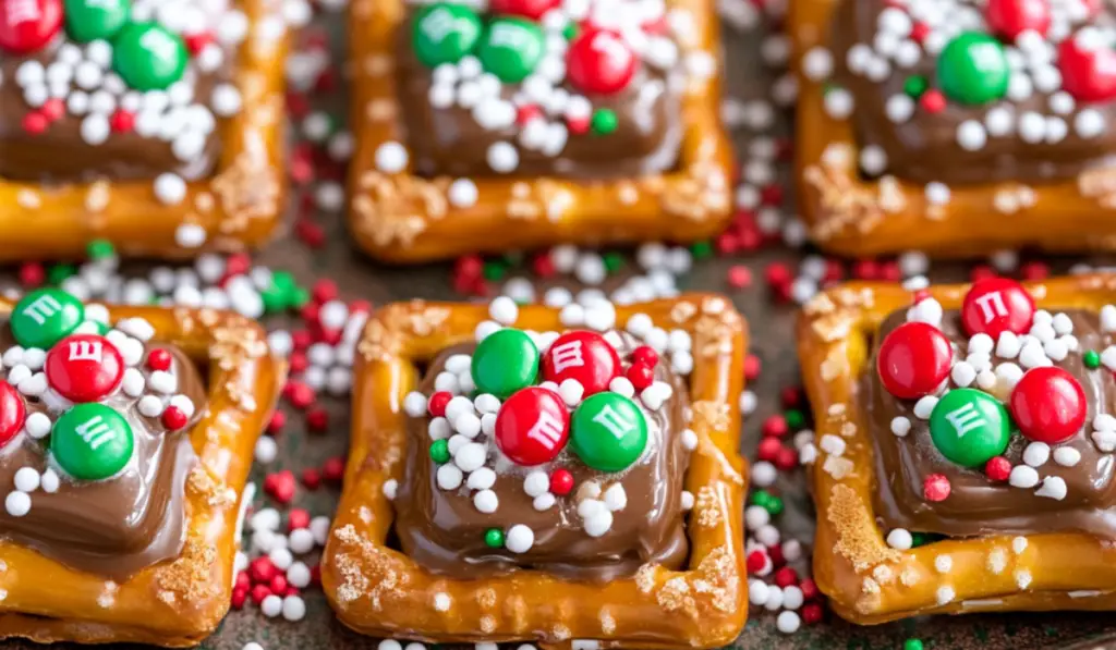 Rolo Pretzels with M&M Candies