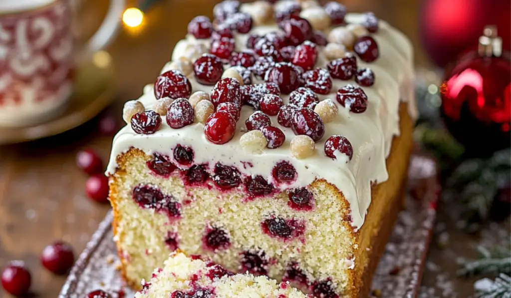 Christmas Cranberry Pound Cake