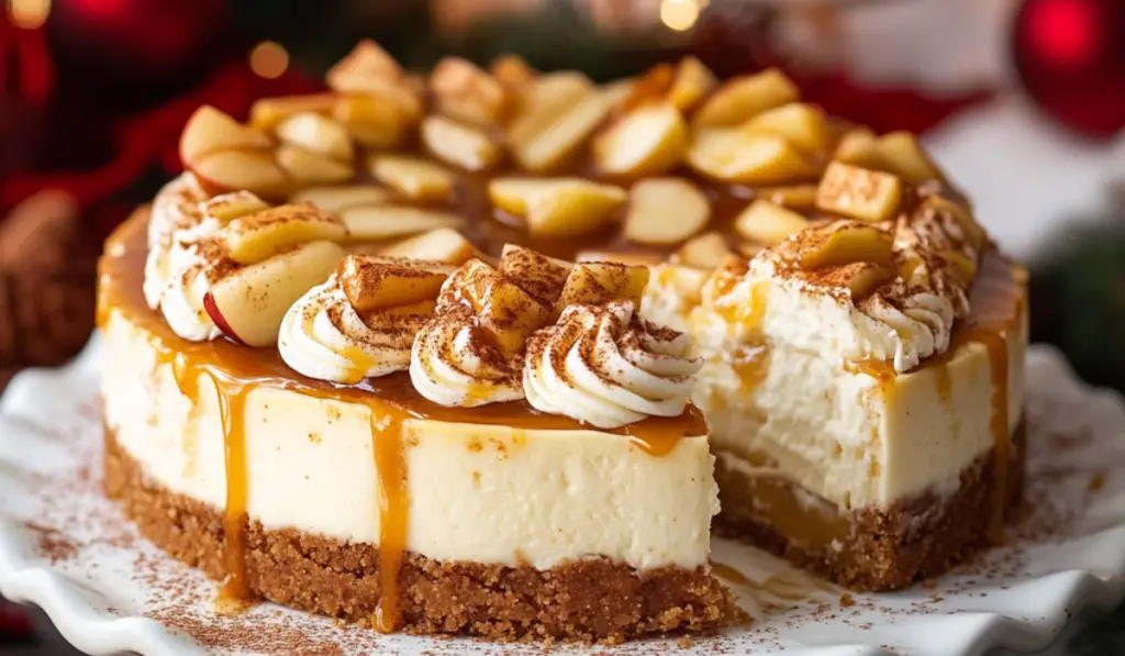 Caramel Apple Blondie Cheesecake