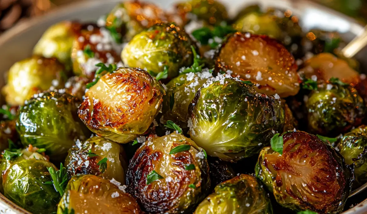 Garlic Parmesan Roasted Brussels Sprouts