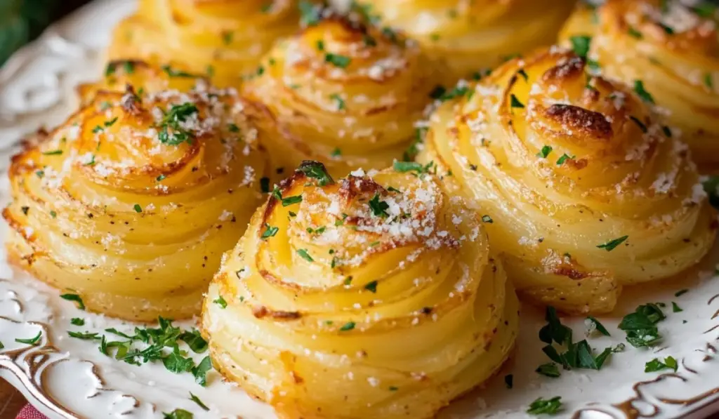 Garlic Parmesan Duchess Potatoes