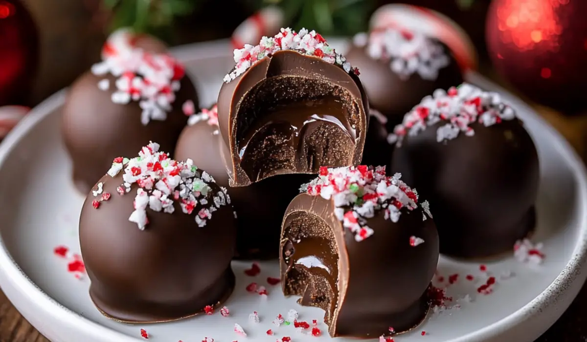 Peppermint Chocolate Truffles