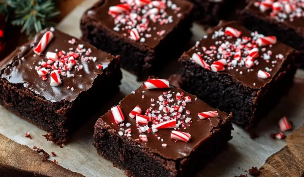 One Bowl Peppermint Brownies