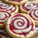 Raspberry Swirl Shortbread Cookies