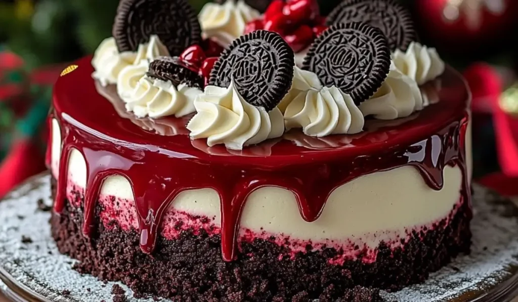 Red Velvet Oreo Cheesecake