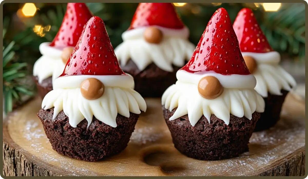 Easy Brownie Bite Gnomes