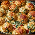 Creamy Spinach Turkey Meatballs