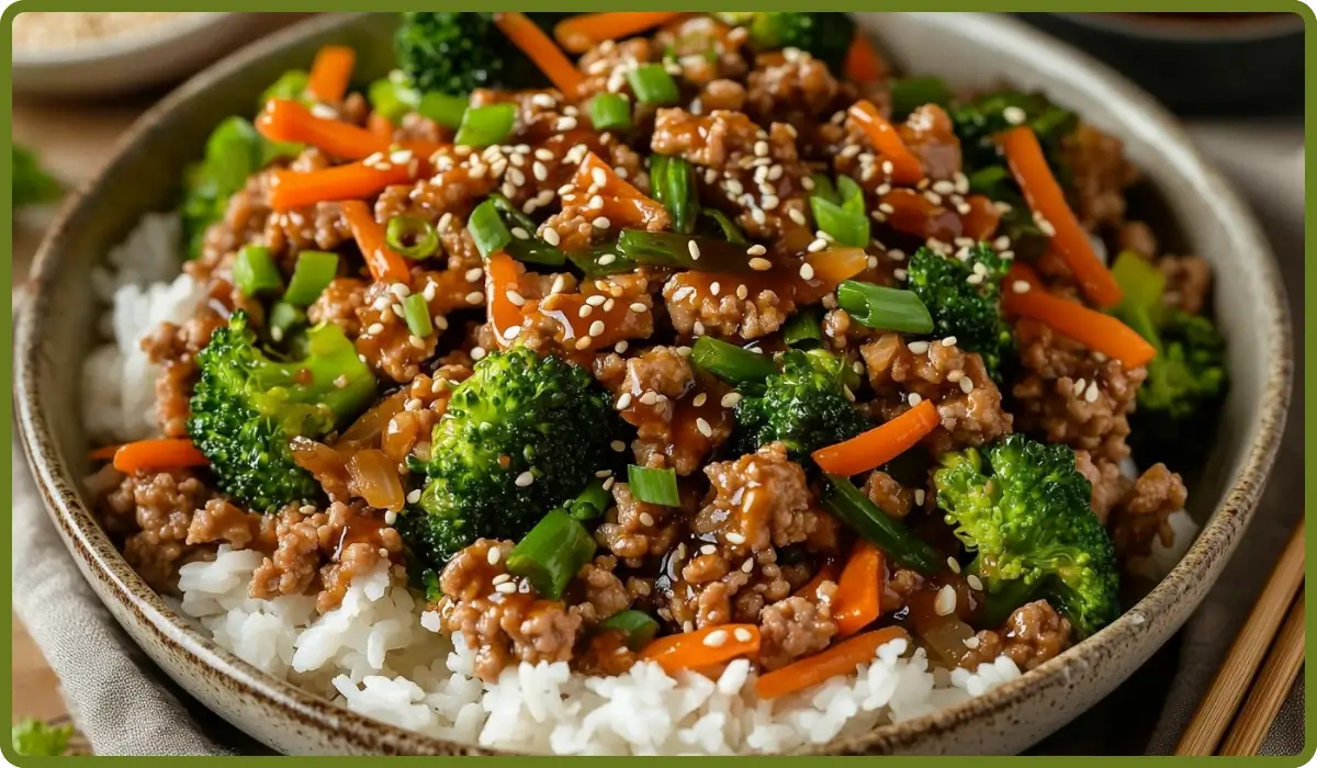 Ground Turkey Teriyaki Stir Fry