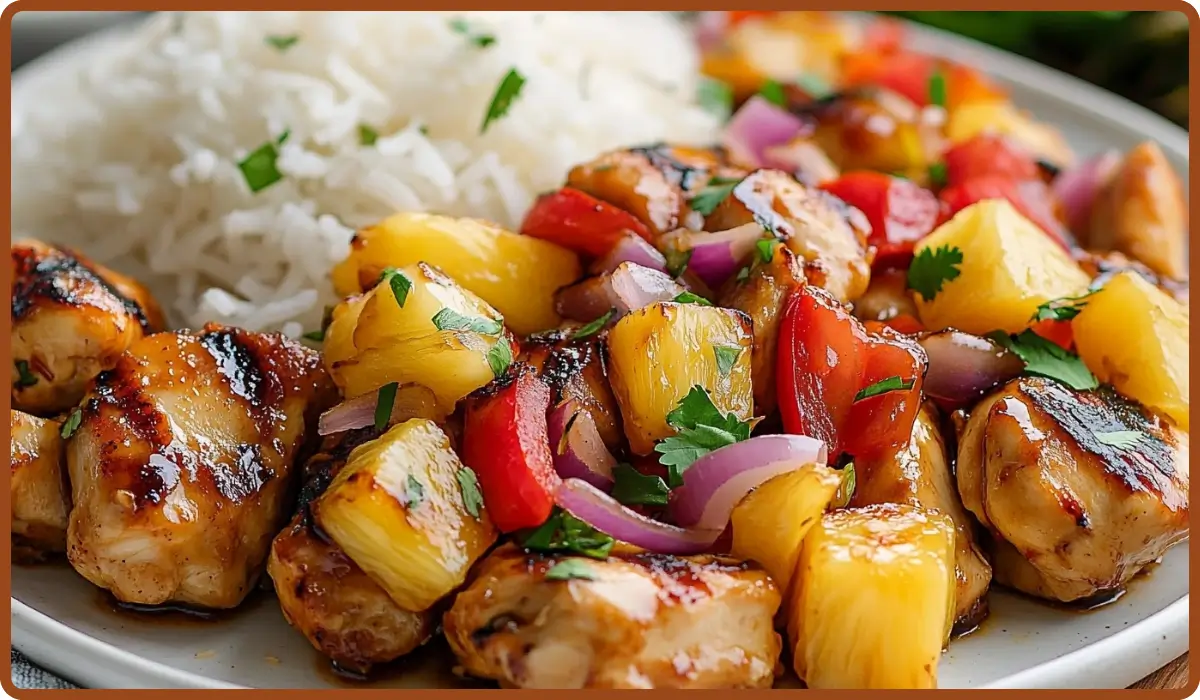 Hawaiian sheet pan chicken