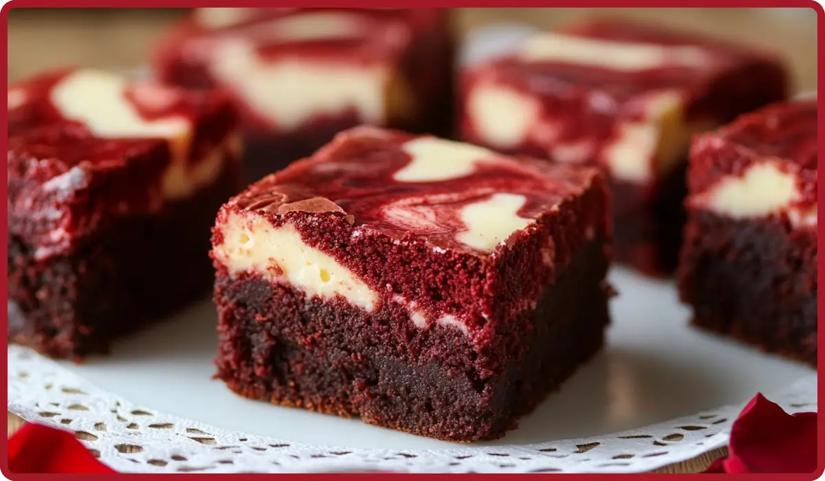 Red Velvet Cheesecake Swirl Brownies