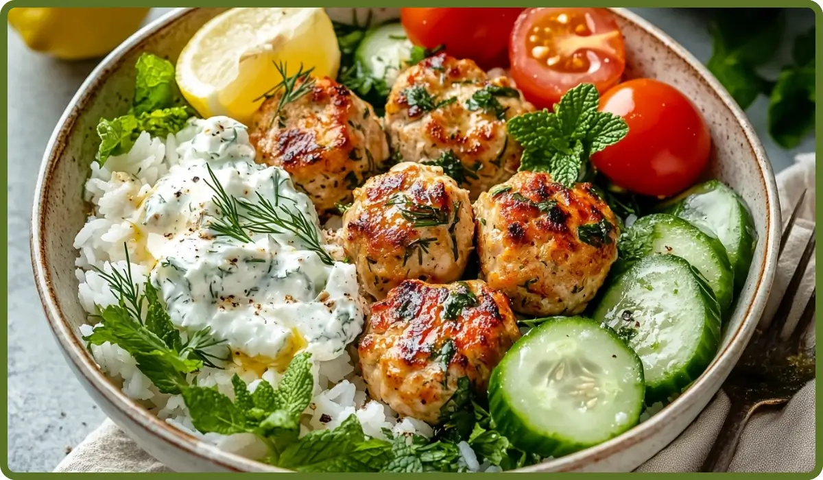 Zesty Greek Chicken Meatballs