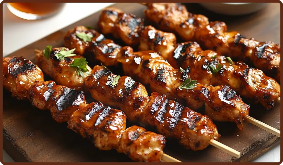 Chipotle Honey Chicken Skewers