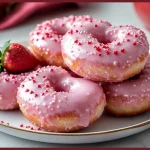 Baked Strawberry Cake Donuts