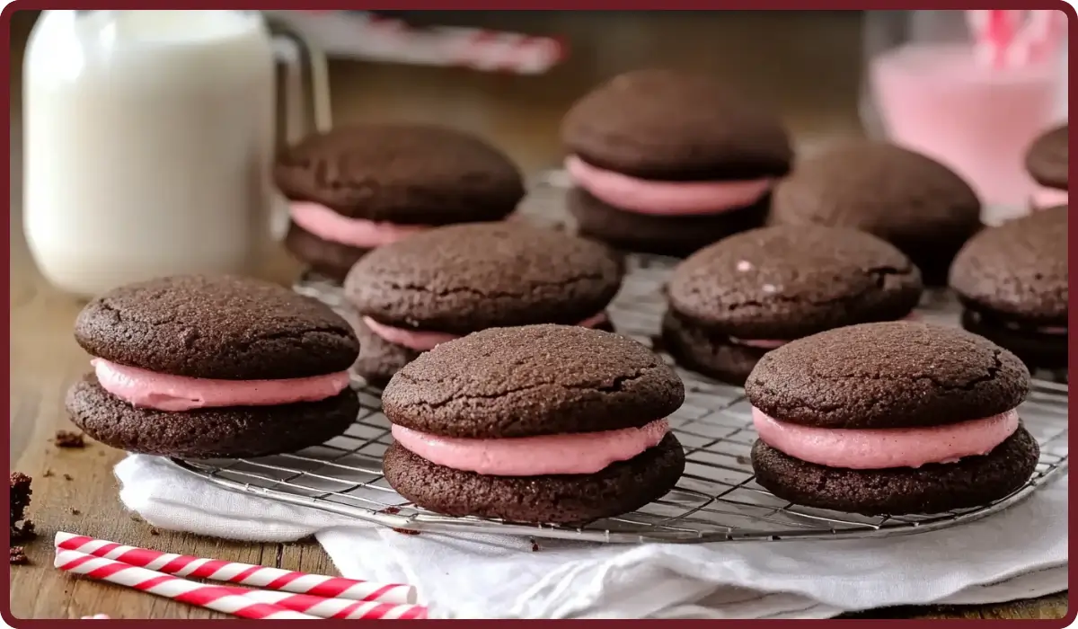 Chocolate Valentine Whoopie Pies